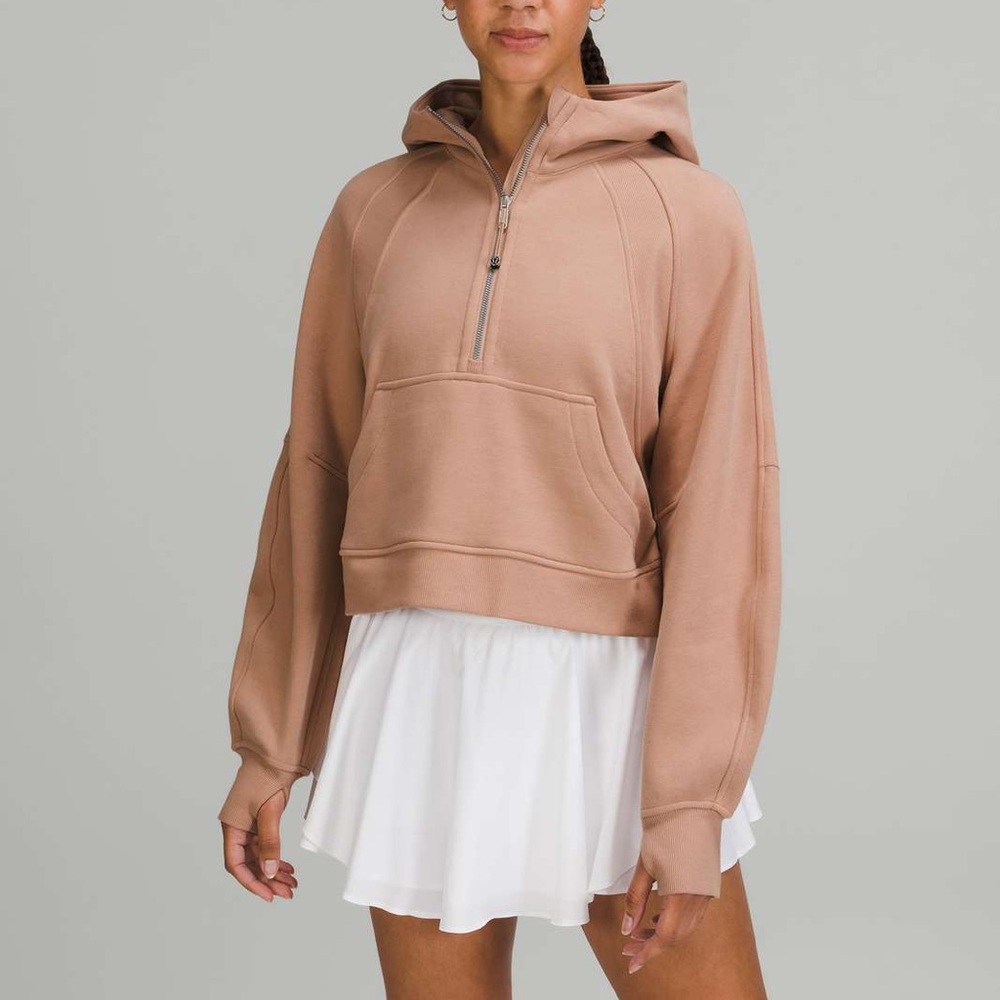 🍋 Lululemon XS/S Pink Clay Scuba Oversized 1/2 Zip